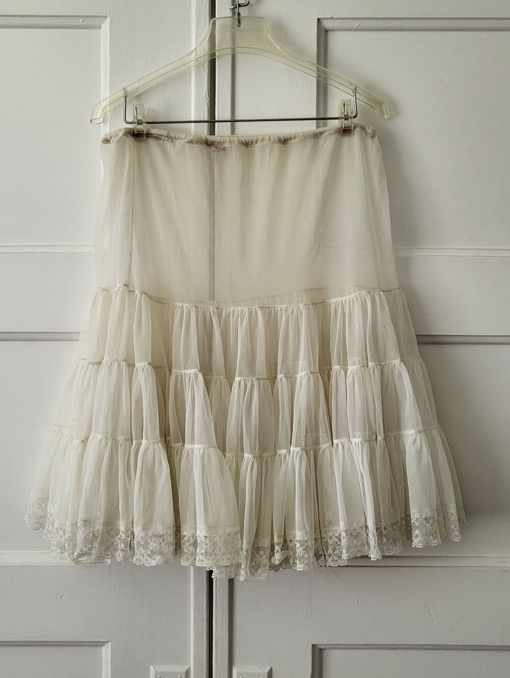 Vintage Malco Modes San Francisco White Petticoat Mesh Size M *Check Condition*